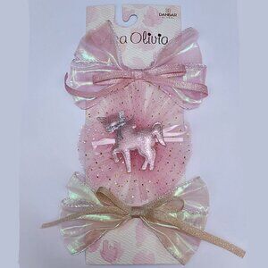 DANBAR AVA OLIVIA Girls Tulle and Iridescent Bows